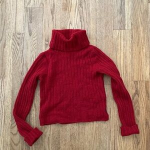 Vintage Abercrombie and fitch lambs wool Cozy Red Turtleneck Sweater